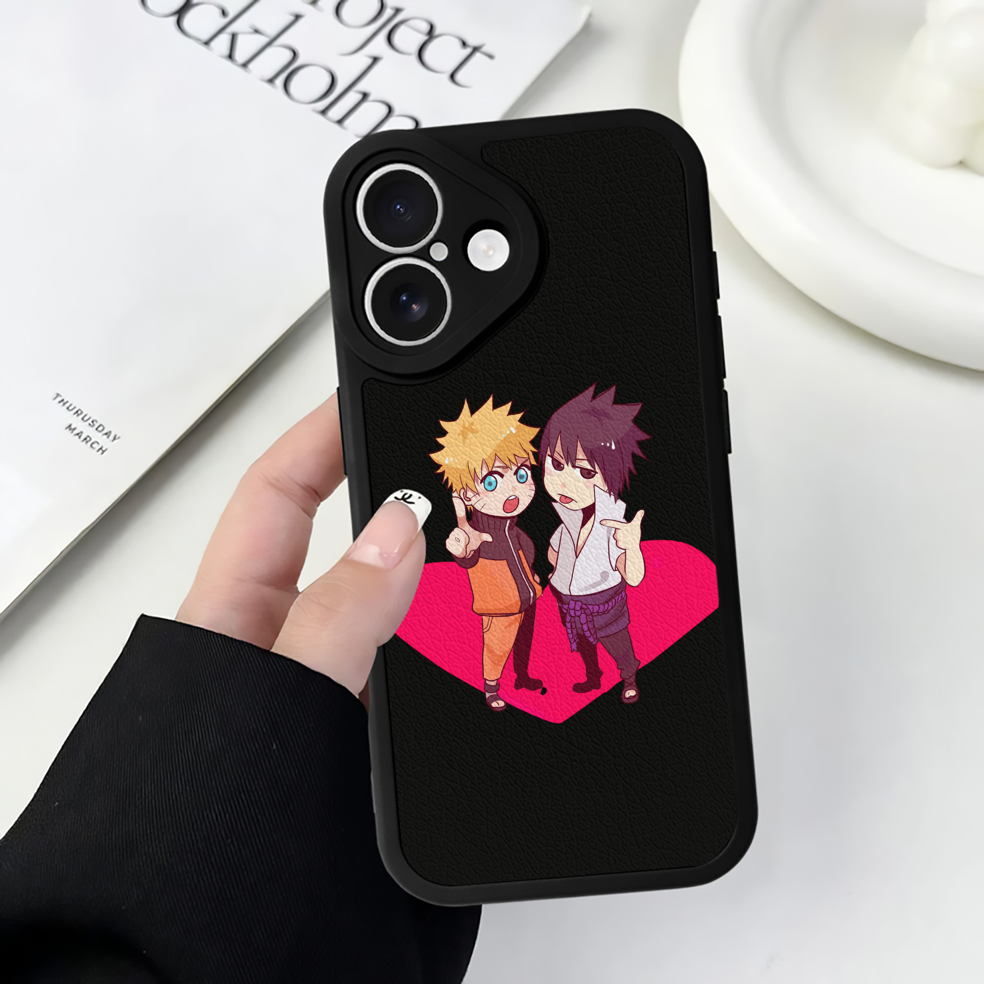 （画像用） NARUTO -ナルト- うずまき ナルト Uzumaki Naruto 【iPhone 16シリーズ対応】シリコンスマホケース（レザー調） 材質：シリコン